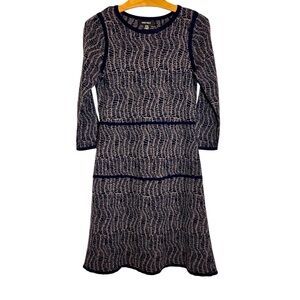 Nine West Small Long Sleeve Sweater Dress, Blue Purple